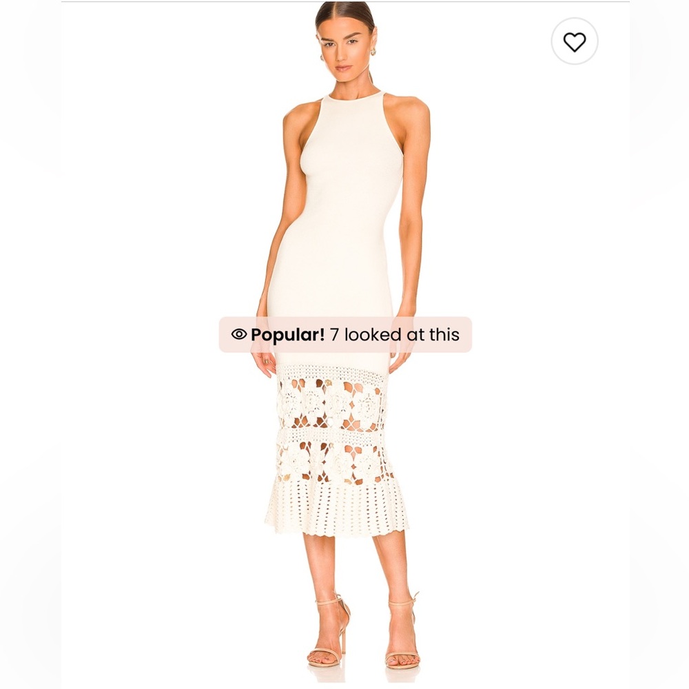 Revolve - Tularosa Finley Crochet Midi Dress in Ivory- XS